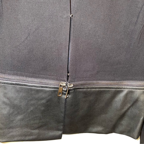 NWOT Dolce Cabo cropped Jacket w/ Faux leather collar & front panels - Picture 9 of 11